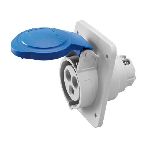 جيوس, بريزة صاروخ تثبيت على اللوحة زاوية 10 درجة, موديل GW62205H , بقدرة 16 امبير 220-250 فولت, 2P+E, , IP44