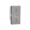Schneider, Italian socket 16 amp, New Unica, Aluminum