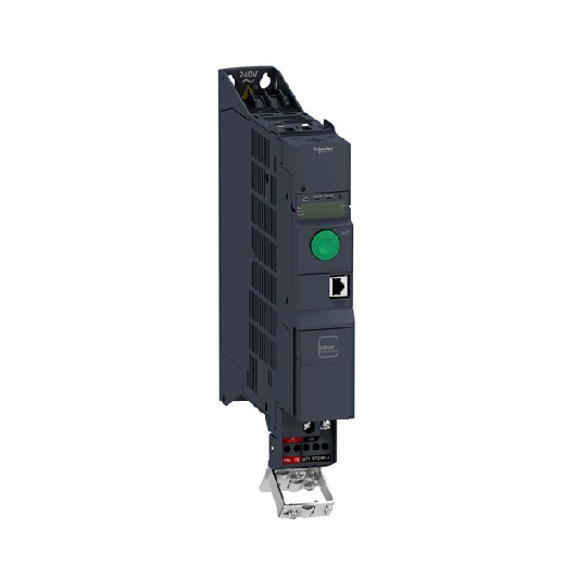 شنايدر, التيفار ATV320 درايف مغير سرعات, 0.75 ك.وات/1 حصان, 4.8 امبير, 200-240 فولت متردد, 1 فاز, كومباكت -صغير الحجم, مع مخرج داتا