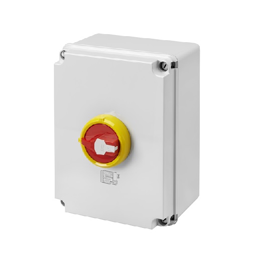 Gewiss, Disconnect Switch, Quick Isolator HP, Plastic Box , 125amp, 220V, 3Pole, IP66