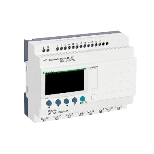 Schneider, Compact smart relay Zelio Logic - 20 I O - 100..240 V AC - clock - display