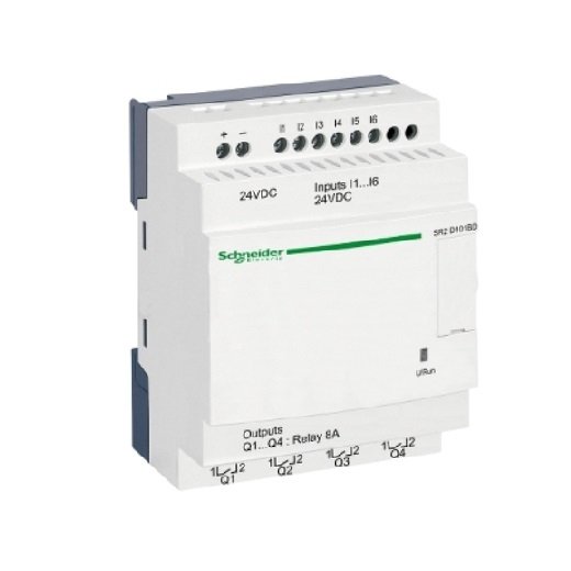 Schneider, Compact smart relay Zelio Logic - 10 I O - 24 V DC - no clock - no display